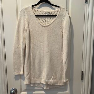 LC Lauren Conrad Cream Knit Sweater